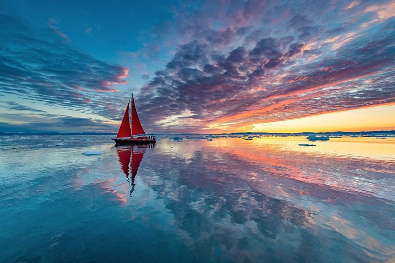 Greenland fire sky Poster Print by Marc Pelissier # 1572668